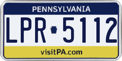 PA license plate LPR5112