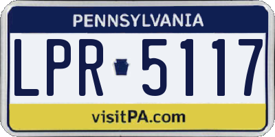 PA license plate LPR5117