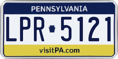 PA license plate LPR5121