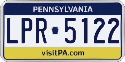 PA license plate LPR5122