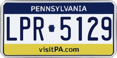 PA license plate LPR5129