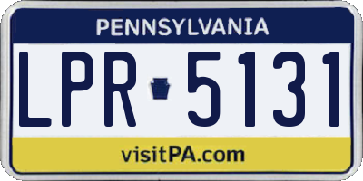 PA license plate LPR5131