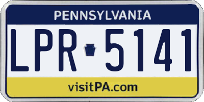 PA license plate LPR5141