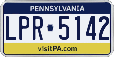 PA license plate LPR5142