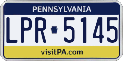 PA license plate LPR5145