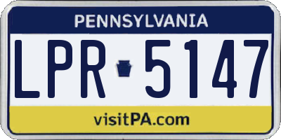 PA license plate LPR5147