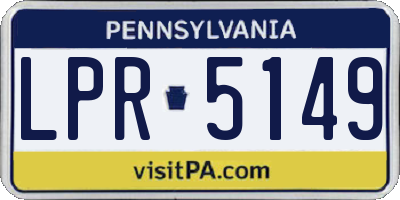 PA license plate LPR5149