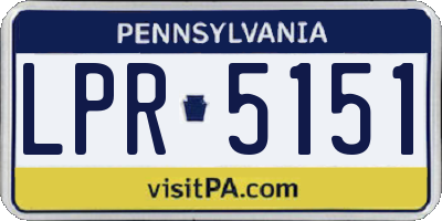 PA license plate LPR5151
