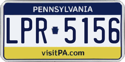 PA license plate LPR5156