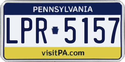 PA license plate LPR5157