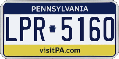 PA license plate LPR5160