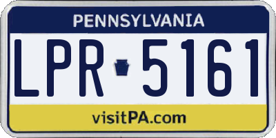 PA license plate LPR5161