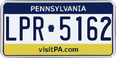 PA license plate LPR5162