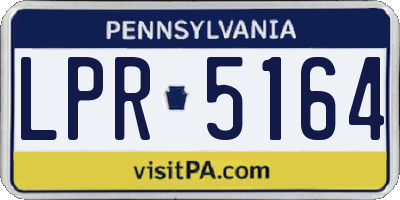 PA license plate LPR5164