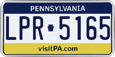 PA license plate LPR5165