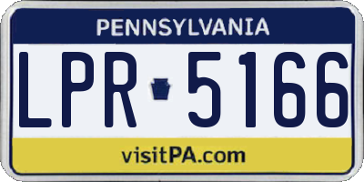 PA license plate LPR5166