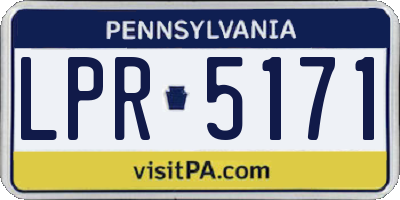 PA license plate LPR5171