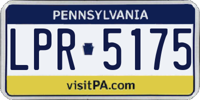 PA license plate LPR5175