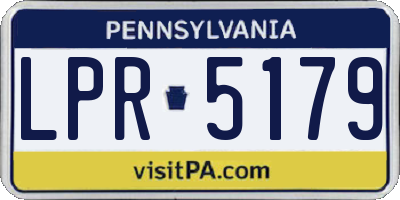 PA license plate LPR5179