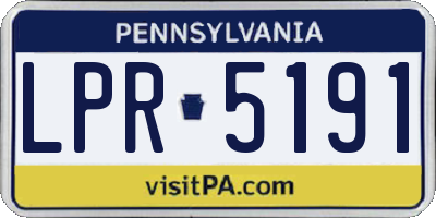 PA license plate LPR5191