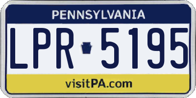 PA license plate LPR5195