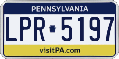 PA license plate LPR5197