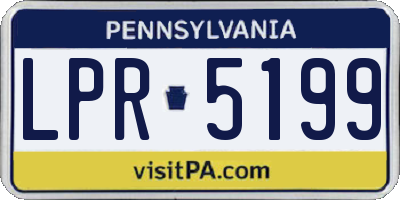 PA license plate LPR5199