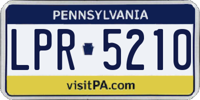 PA license plate LPR5210