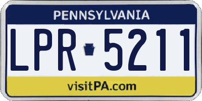 PA license plate LPR5211