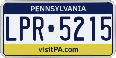 PA license plate LPR5215