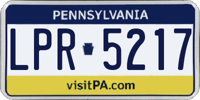 PA license plate LPR5217