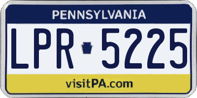 PA license plate LPR5225