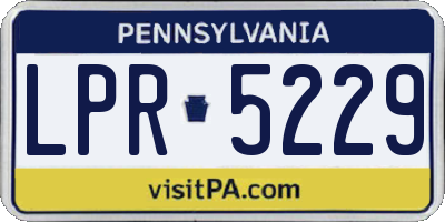 PA license plate LPR5229