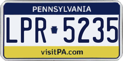 PA license plate LPR5235