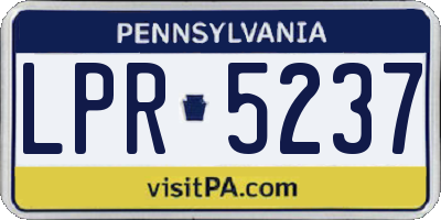 PA license plate LPR5237