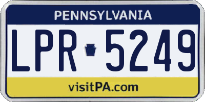 PA license plate LPR5249