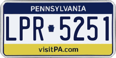 PA license plate LPR5251