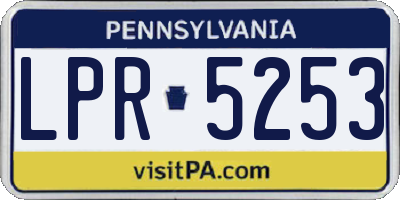 PA license plate LPR5253