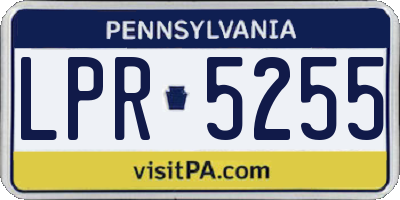 PA license plate LPR5255