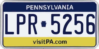 PA license plate LPR5256