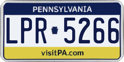 PA license plate LPR5266