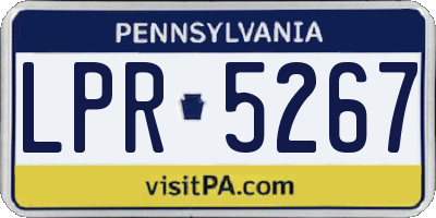 PA license plate LPR5267
