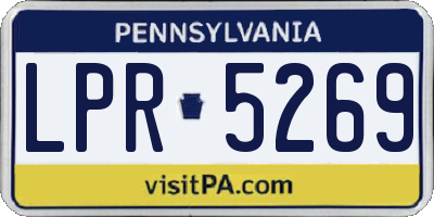 PA license plate LPR5269