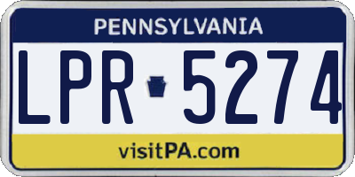 PA license plate LPR5274