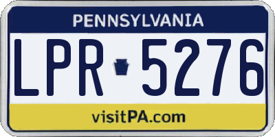 PA license plate LPR5276