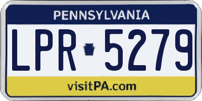 PA license plate LPR5279