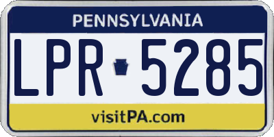 PA license plate LPR5285