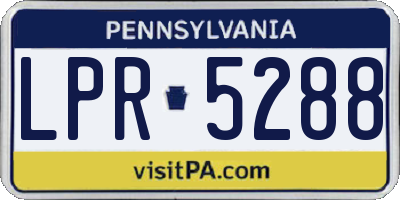 PA license plate LPR5288