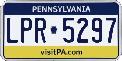 PA license plate LPR5297