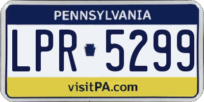 PA license plate LPR5299